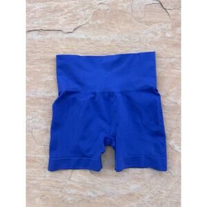 SET Active Sculpt Flex Blue Biker Running Shorts Women’s Size Small